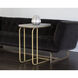 Lucius 26 X 19.75 inch Grey / Antique Brass End Table